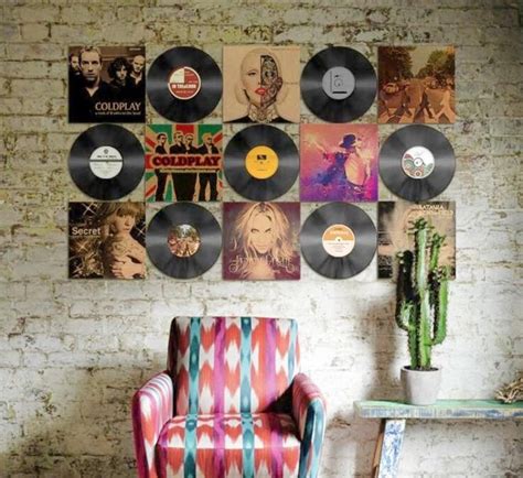 Vinyl Record and Album cover wall display in 2021 | Vinyl records decor ...