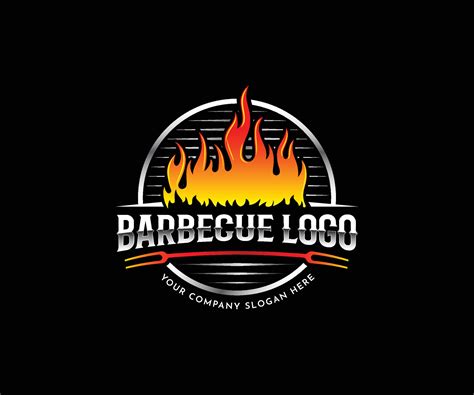 Barbecue Creative Logo Design. BBQ, Grill Vector Logo Design Template ...