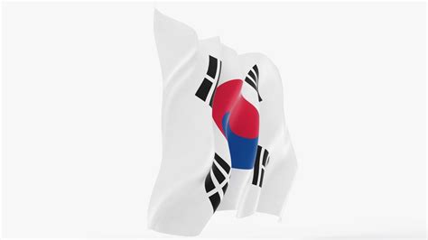 3D South Korea Flag Animation - TurboSquid 1613236