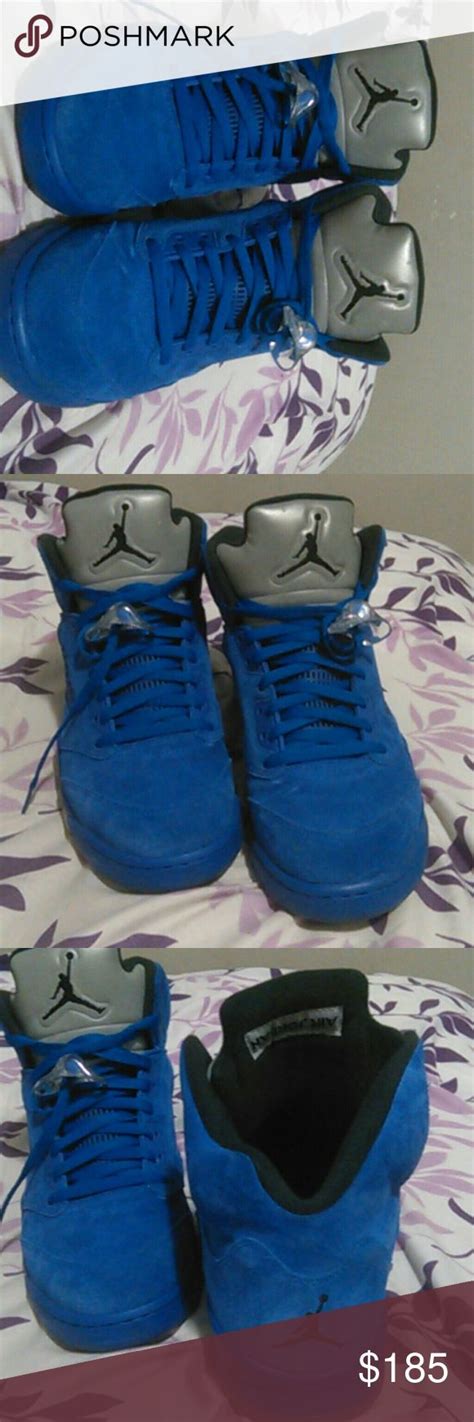 Jordan retro 5 blue suède