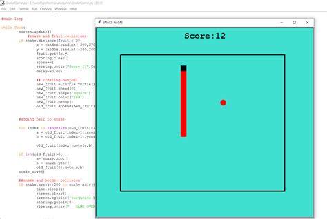 Snake Eating Game In Python With Source Code - Source Code & Projects