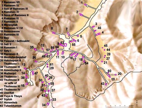 Kings Valley Egypt Map