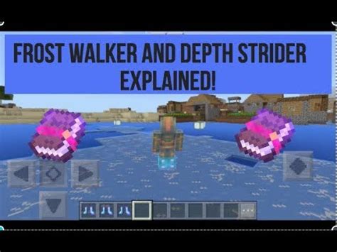 Frost Walker and Depth Strider Enchantments Explained-Minecraft - YouTube