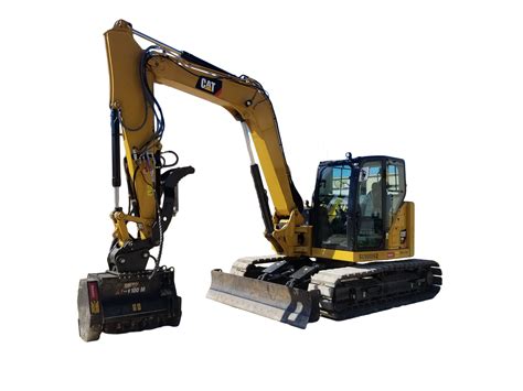 309 CR Mini Hydraulic Excavator With HM210 Mulcher Cat for Sale - developer