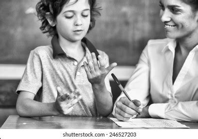 Hand Kid Learning Math Teacher Stock Photo 246527203 | Shutterstock