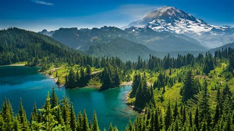 Fonds d'ecran 1920x1080 USA Parc Lac Montagnes Forêts Photographie de paysage Lake Eunice Parc ...