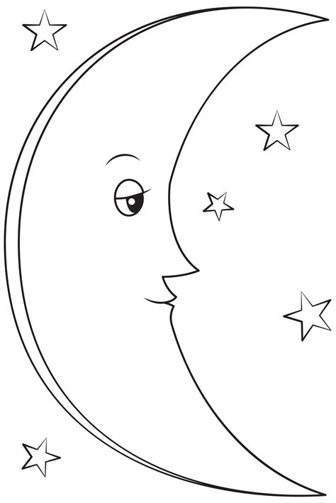 Half Moon Printable Template | Free Printable Papercraft Templates