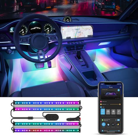 Buy Govee Smart Car LED Strip Lights, RGBIC Interior Car Lights with 4 Music Modes, 30 Scene ...