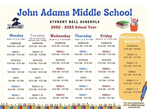 22-23 Student Friendly Schedules – Student Schedules – John Adams ...