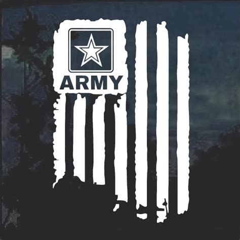 Army Weathered Flag Military Window Decal Sticker | Custom Made In the ...