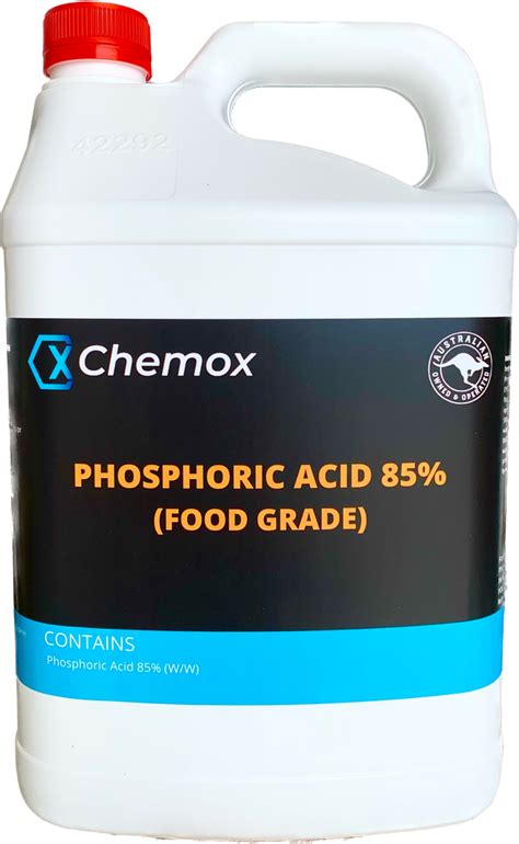 85% Phosphoric Acid 5L - Food Grade Orthophosphoric Rust Remover – Chemox Chemicals Australia