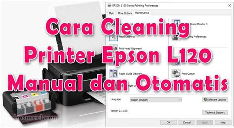 2 Cara Cleaning Printer Epson L120 Windows 10 dan Tanpa PC