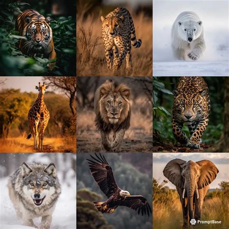 Photos Wild Animals In Their Natural Habitats Midjourney Prompt | PromptBase