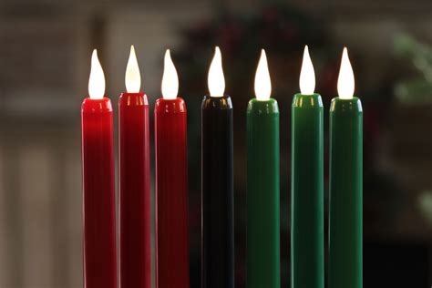 Flameless Kwanzaa Candle | Battery Operated Kwanzaa Taper Candle