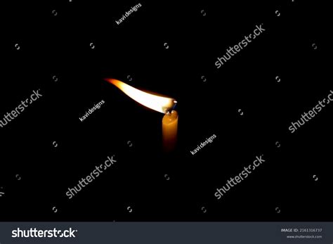 Candle Flame On Black Background Dark Stock Photo 2161316737 | Shutterstock