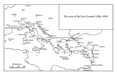 The route of the First Crusade (1096–1099). | Download Scientific Diagram