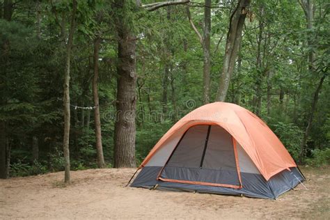 Camping Tent In Woods Stock Photo - Image: 3326170