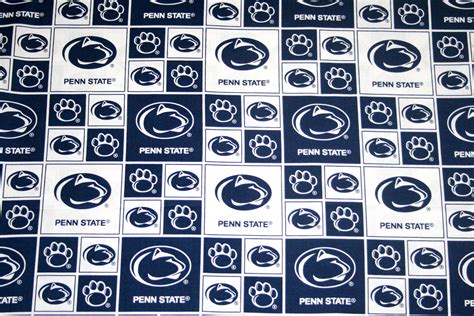 Penn State University Fabric, College Fabrics, NCAA Fabrics, Nittany Lions 3/4 Yard Continuous ...