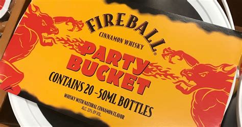 Fireball Party Buckets Exist & There Are 20 Mini Bottles In Each Of Them