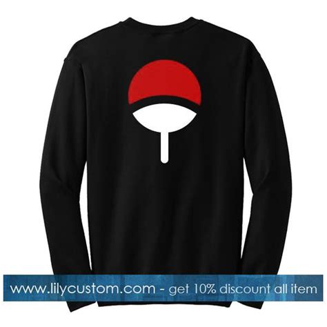 sharingan sasuke logo sweatshirt back - Lilycustom