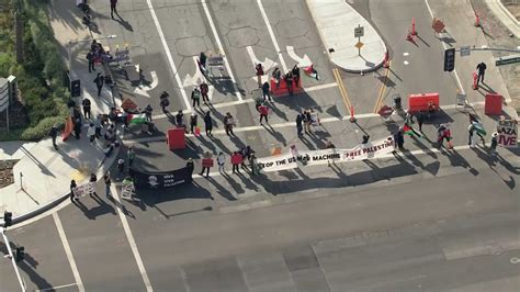 Pro-Palestinian protesters target Raytheon in El Segundo