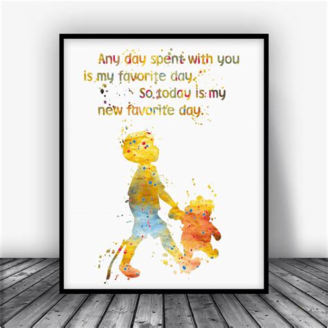 Winnie the Pooh and Christopher Robin Quote Art Print Poster | Art ...