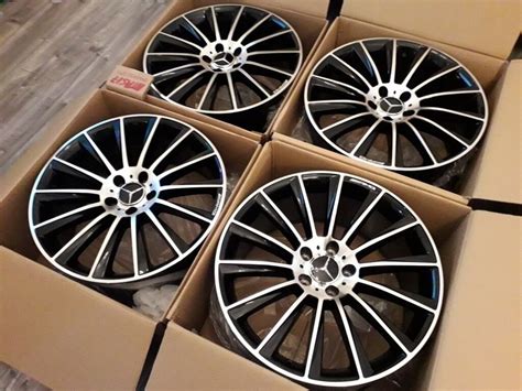 NEW 20" INCH ALLOYS BLACK MERCEDES ALLOY WHEELS C E S CLASS C63 AMG TURBINE W205 SL CLS SLC GLC ...