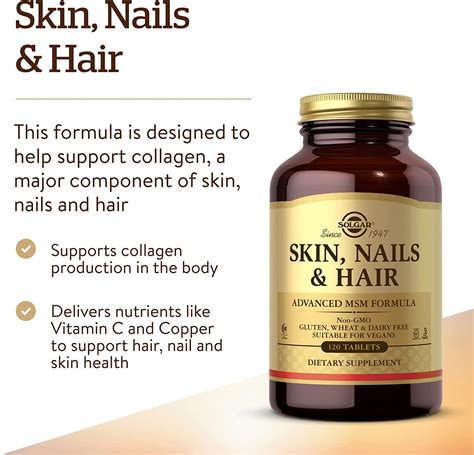 Solgar Skin, Nails & Hair MSM - 120 Tablets