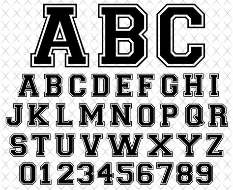 Sports Font Alphabet