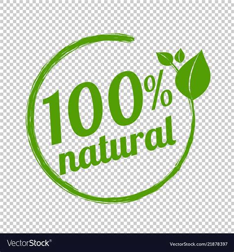 100 natural logo symbol transparent background vector image on VectorStock | Natural logo, Logo ...