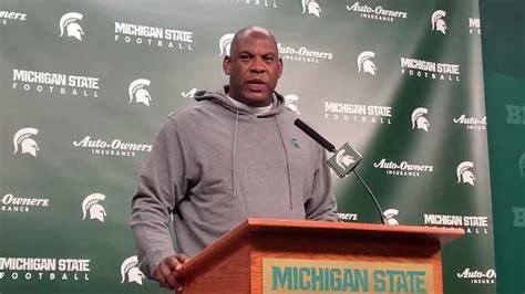 Michigan State Spartans coach Mel Tucker looks ahead to Indiana