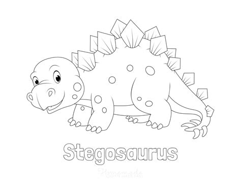 Simple Dinosaur Coloring Pages