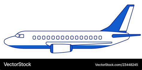 Aeroplane side view Royalty Free Vector Image - VectorStock