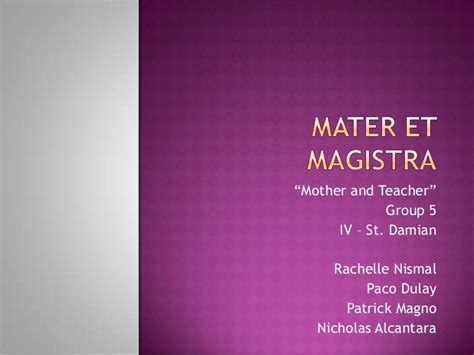 Mater et Magistra