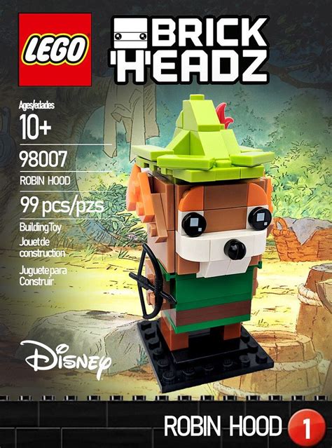 LEGO Disney's Robin Hood BrickHeadz by CYB.tachyon Lego Disney ...