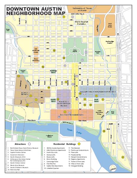 Downtown Austin District Map - Austin TX • mappery