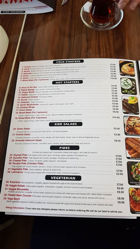 Menu at Antalya Restaurant, Coventry