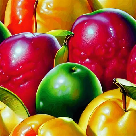 Colorful Fruits Art by Peter Lloyd Airbrush Style Art by Hajime ...