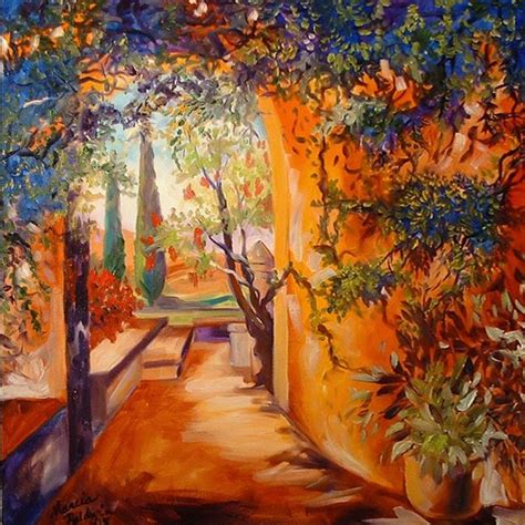 A Tuscany Courtyard - by Marcia Baldwin from Landscapes