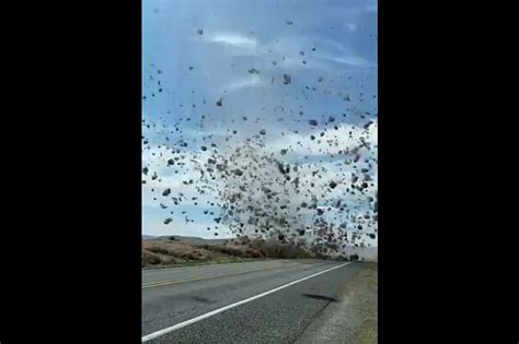 Watch This Dust Devil Turn Into A Tumbleweed Tornado