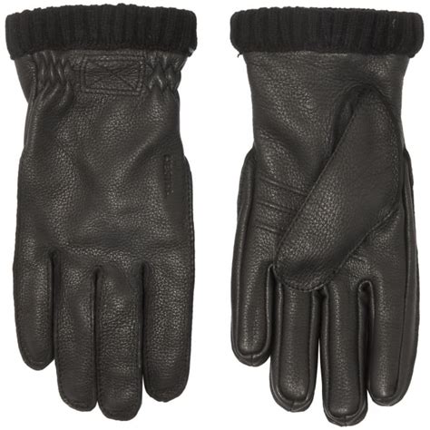 HESTRA Black Primaloft Deerskin Gloves | AUS Store