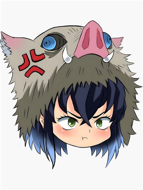 "" INOSUKE HASHIBIRA face"" Sticker for Sale by Rennberg | Redbubble