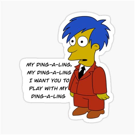 "My Ding A Ling" Sticker by Samjzak412 | Redbubble