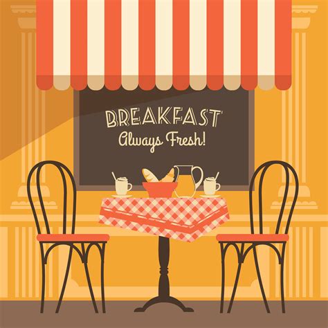 Vector modern flat design illustration of street cafe. 295479 Vector ...