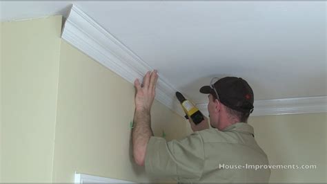 How To Cut & Install Crown Moulding - YouTube