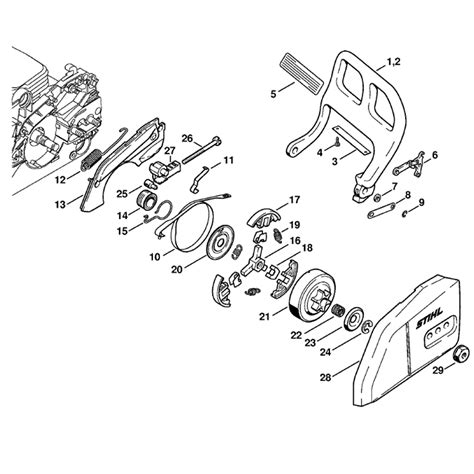 Stihl MS 180 Chainsaw (MS180C-BEZ) Parts Diagram, Hand Guard