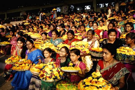 Bathukamma Festival Photos | Images of Bathukamma Festival Celebration