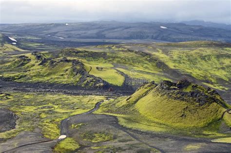 Volcanic Landscape of Iceland Stock Photo - Image of covered, volcano ...