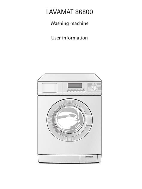 AEG Washing Machine Manual | PDF | Washing Machine | Ac Power Plugs And ...