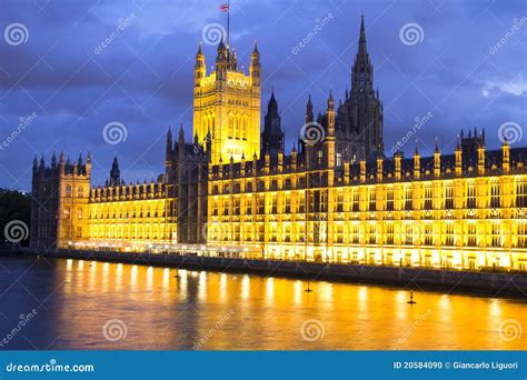 Parliament at Night, London, England Stock Photo - Image of light, horizontal: 20584090